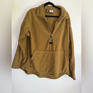 US Marine Corp USMC by Peckham Polartec Brown 1/2 Zip Fleece Pullover XL